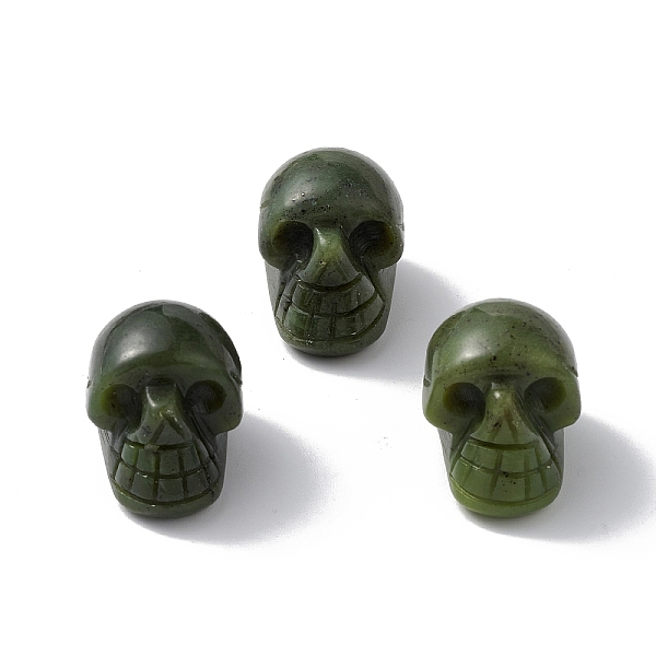 

PandaHall Natural Lemon Jade Display Decoration, for Home Office Tabletop, Skull, 18~23x17~23.5x23~26mm Lemon Jade Skull