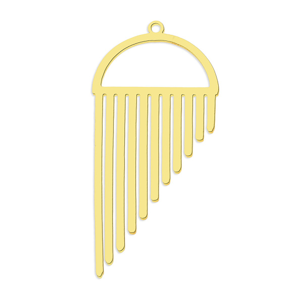 

PandaHall 201 Stainless Steel Pendants, Laser Cut, Vacuum Plating, Graduated, Golden, 46x22x1mm, Hole: 1.6mm 201 Stainless Steel Others