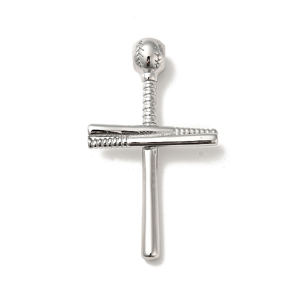 

PandaHall 316 Surgical Stainless Steel Big Pendants, with 304 Stainless Steel Snap on Bails, Cross, Stainless Steel Color, 53x30x5~9mm, Hole...
