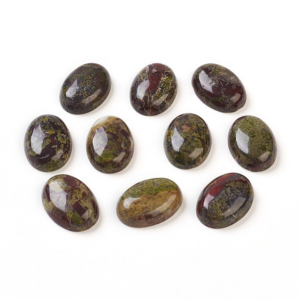 

PandaHall Natural Dragon Blood Stone Cabochons, Oval, 40x30x7~7.5mm Dragon Blood Oval