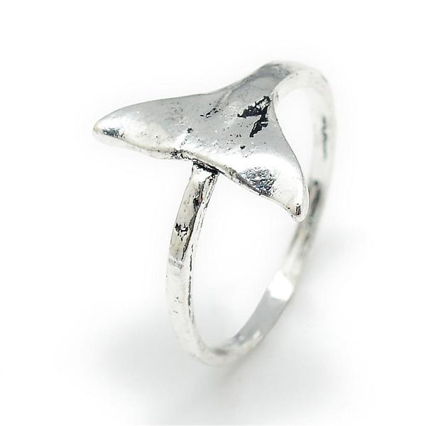 

PandaHall Alloy Finger Rings, Fishtail, Size 7, Antique Silver, 17mm Alloy