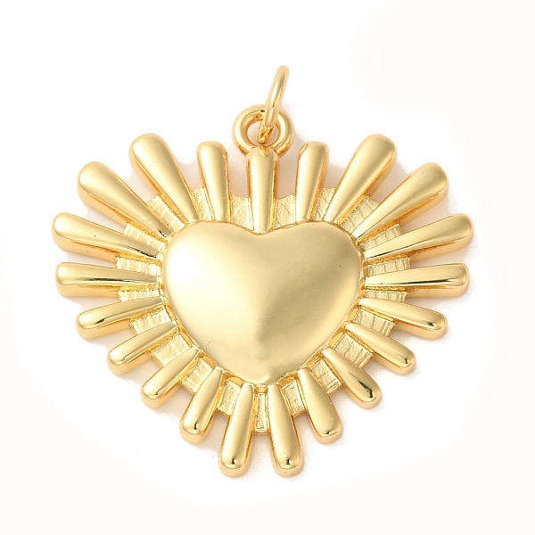 

PandaHall Rack Plating Valentine's Day Brass Pendants, Long-lasting Plated, Cadmium Free & Lead Free, Heart Charms, Real 18K Gold Plated...