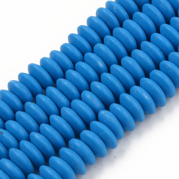 

PandaHall Handmade Polymer Clay Beads Strands, Flat Round, Royal Blue, 8.5~9x3.5mm, Hole: 1.6mm, about 112pcs/strand, 15.75 inch~16.14 inch...