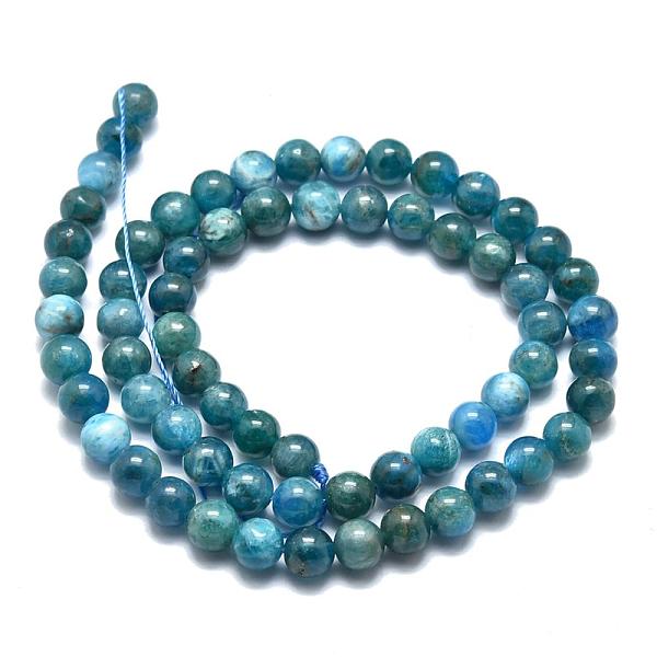 

PandaHall Natural Apatite Beads Strands, Round, 6~6.5mm, Hole: 0.6mm, about 66pcs/Strand, 15.35 inch(39cm) Apatite Round