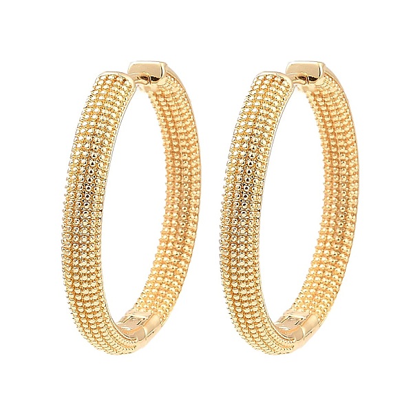 

PandaHall Brass Hoop Earrings, Ring, Light Gold, 23.5x25x3mm Brass Ring