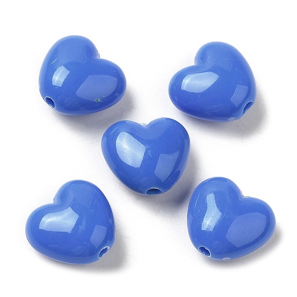 

PandaHall Opaque Acrylic Beads, Heart, Royal Blue, 9x9.5x5.5mm, Hole: 1.5mm, about 1650pcs/500g Acrylic Heart