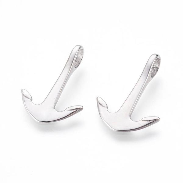 

PandaHall 304 Stainless Steel Pendants, Anchor, Stainless Steel Color, 30x21x3mm, Hole: 5x6mm 304 Stainless Steel Anchor & Helm