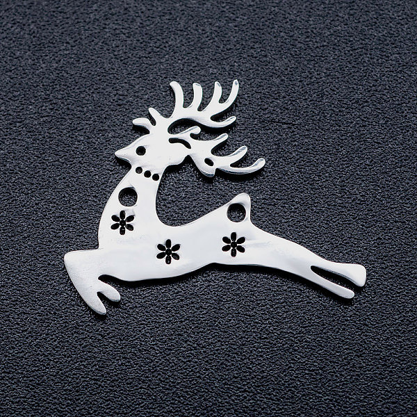 

PandaHall 201 Stainless Steel Pendants, Sika Deer, Stainless Steel Color, 16x21x1mm, Hole: 1.2mm 201 Stainless Steel Deer