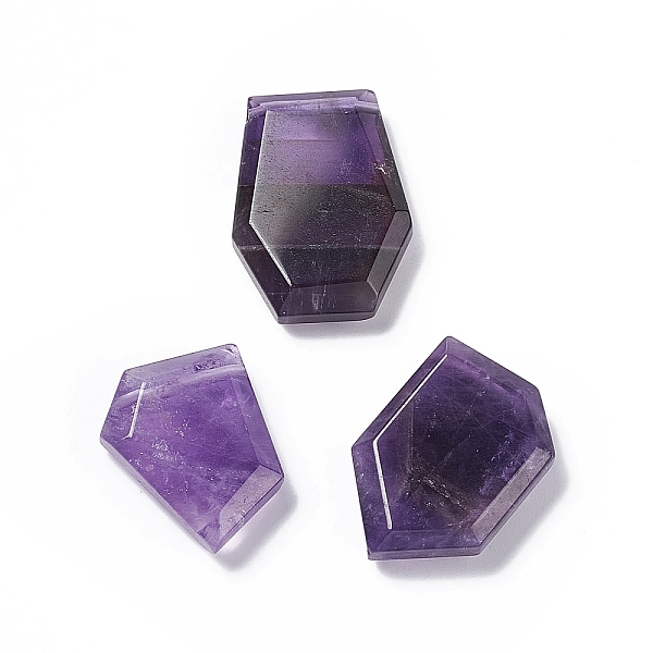 

PandaHall Natural Amethyst Pendants, Polygon Charms, 21~26x16~19x6mm, Hole: 1.4mm Amethyst Polygon