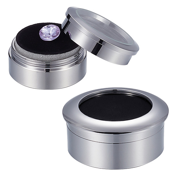 

PandaHall PH 2 Sizes Loose Stone Jewellery Case, 1.3 1.6'' Gift Boxes with Sponge, Gemstone Display Box with Clear Top Lids for Necklace...