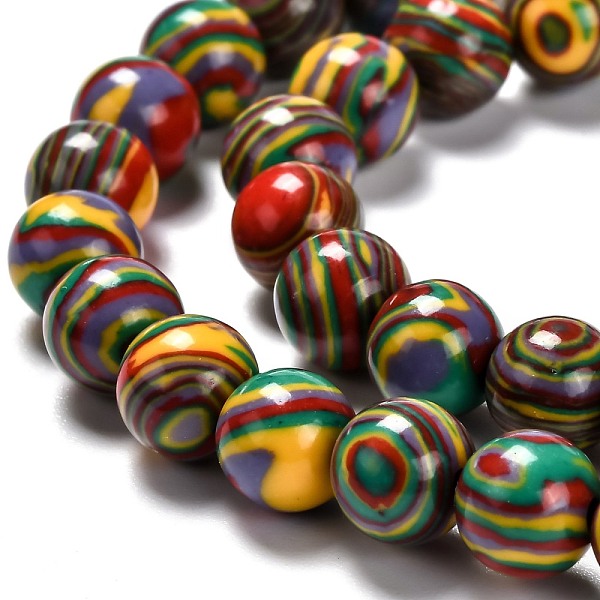 Synthetic Malachite Beads Strands