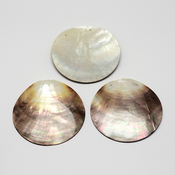 

PandaHall Flat Round Black Lip Shell Big Pendants, Mixed Color, 59x2mm, Hole: 3mm Black Lip Shell Flat Round Multicolor