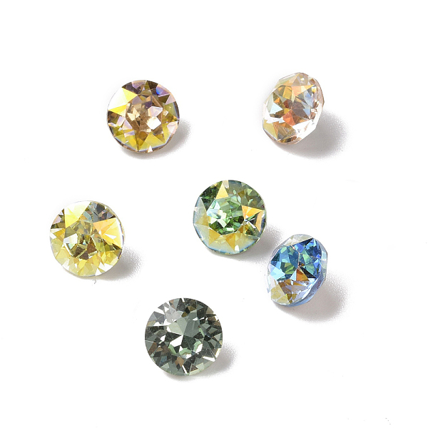 

PandaHall Light AB Style Glass Rhinestone Cabochons, Pointed Back & Back Plated, Diamond, Mixed Color, 8.1x5.6mm Glass Rhinestone Diamond..., Multicolor