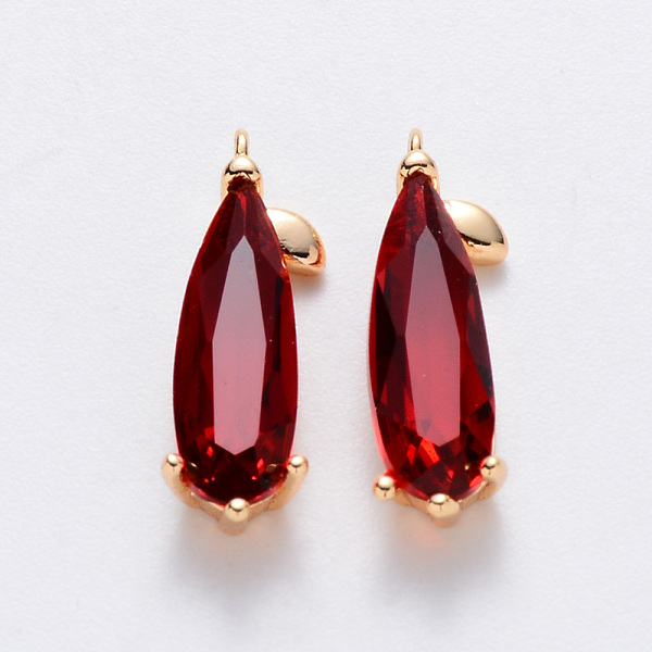 

PandaHall Brass Cubic Zirconia Pendants, Nickel Free, Teardrop, Real 18K Gold Plated, Red, 18x5.5x4mm, Hole: 1mm Brass+Cubic Zirconia...