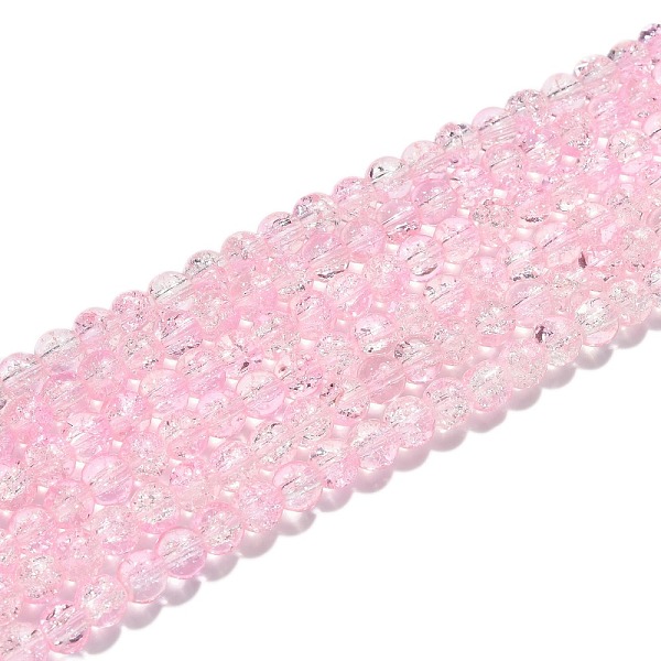 

PandaHall Spray Painted Crackle Glass Beads Strands, Round, Two Tone, Pink, 4mm, Hole: 1.1~1.3mm, about 200pcs/strand, 31.4 inch Glass Round...