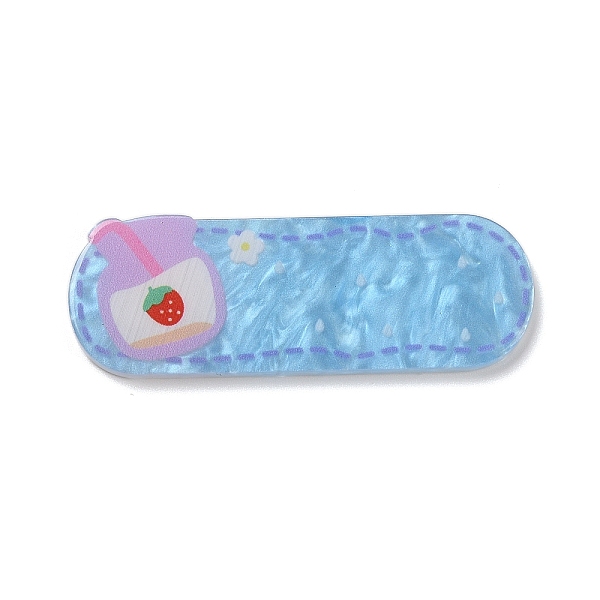 

PandaHall Acrylic Plastic Cabochons, Oval, Drink, 19x54x2mm Acrylic Drink Blue