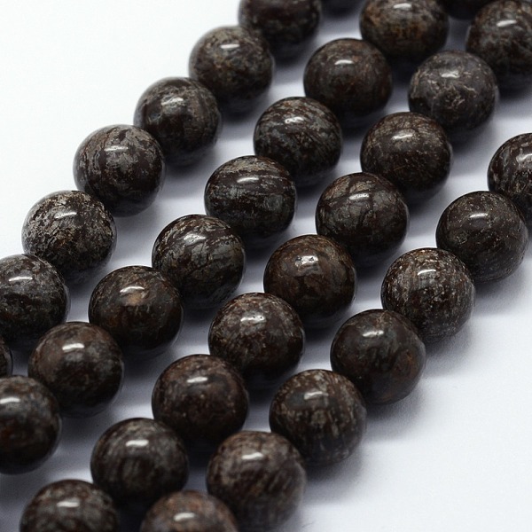 

PandaHall Natural Snowflake Obsidian Beads Strands, Round, 6mm, Hole: 0.8mm, about 63pcs/strand, 14.76 inch(37.5cm) Snowflake Obsidian Round