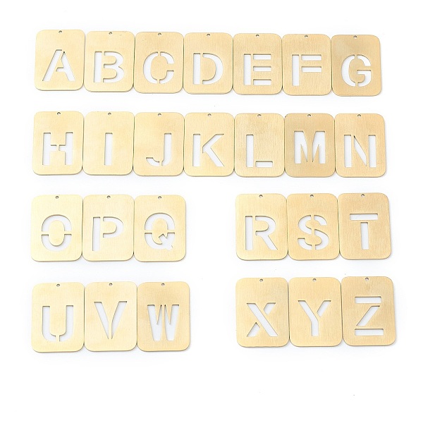 

PandaHall 304 Stainless Steel Pendants, Laser Cut, Letter, Golden, 32x22x1mm 304 Stainless Steel Letter