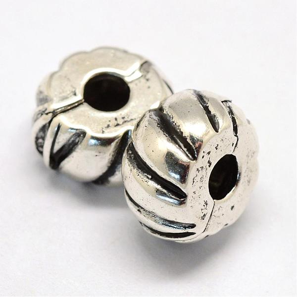 

PandaHall Alloy European Style Clasps, Rondelle, Antique Silver, 10.5x6.5mm, Hole: 3mm Alloy Rondelle