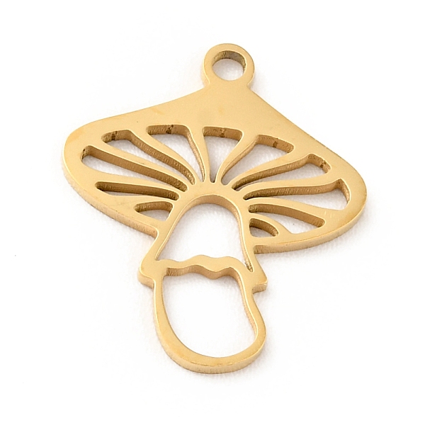 

PandaHall 201 Stainless Steel Pendants, Mushroom, Golden, 17x14.5x1mm, Hole: 1.4mm 201 Stainless Steel Mushroom