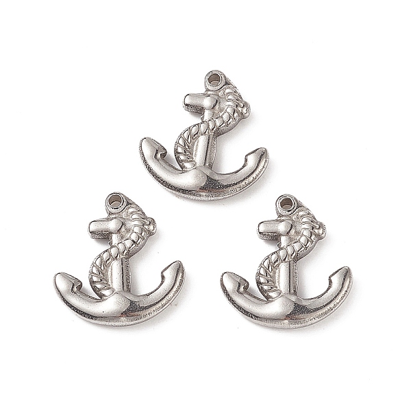 

PandaHall 304 Stainless Steel Pendants, Anchor, Stainless Steel Color, 20x19x3mm, Hole: 1.5mm 304 Stainless Steel Anchor & Helm