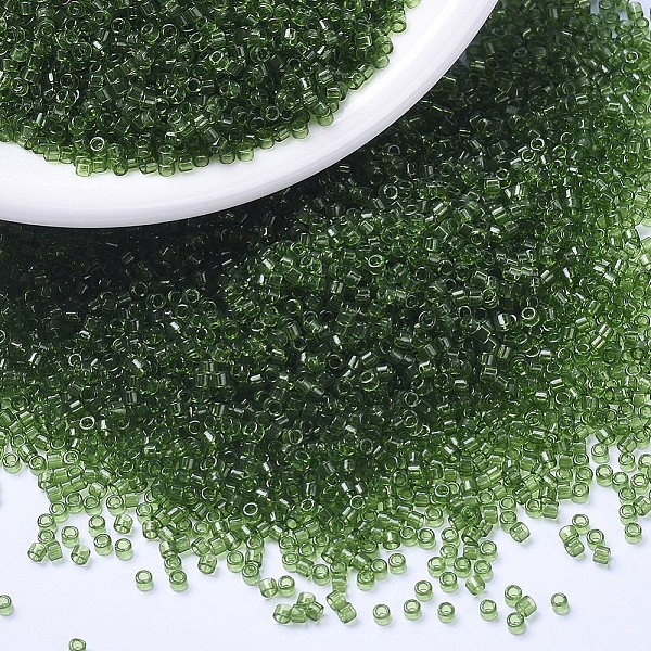 

PandaHall MIYUKI Delica Beads, Cylinder, Japanese Seed Beads, 11/0, (DB1107) Transparent Olive, 1.3x1.6mm, Hole: 0.8mm, about 2000pcs/10g..., Gold