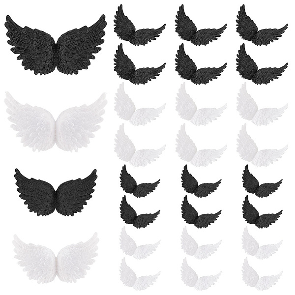 PandaHall PH 24pcs 3D Plastic Angel Wings for Crafts, Mini Angel Wings Ornaments Christmas Tree Decorations for DIY Crafts Costume...