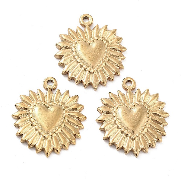 

PandaHall 304 Stainless Steel Pendants, Golden, Heart, 23x20x2.5mm, Hole: 1mm 304 Stainless Steel Heart