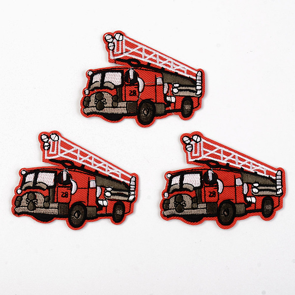 

PandaHall Computerized Embroidery Cloth Iron on/Sew on Patches, Appliques, Costume Accessories, Fire Fighting Truck, Red, 61x76x1.5mm Cloth...