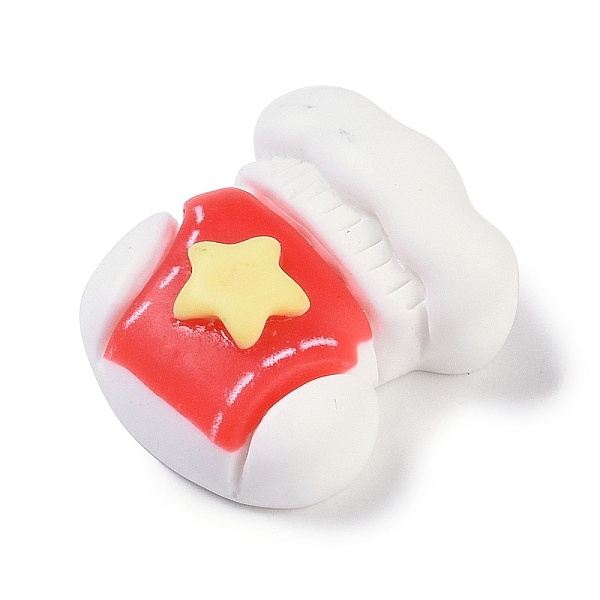 

PandaHall Resin Cabochons, Christmas Theme, Christmas Socking, 21.5x20x9mm Resin Christmas Socking
