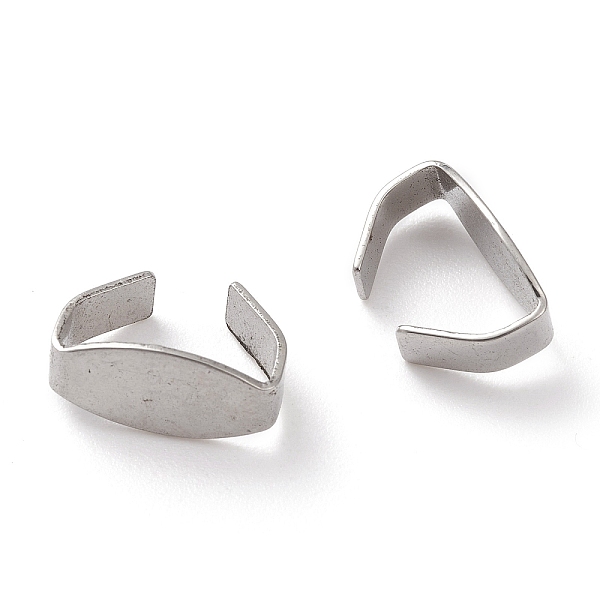 

PandaHall 201 Stainless Steel Snap on Bails, Stainless Steel Color, 12x6x7.5mm Inner Diameter: 11mm. 201 Stainless Steel