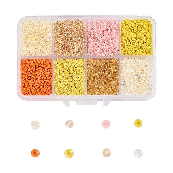 

PandaHall 12/0 Glass Seed Beads, Ceylon Round Loose Spacer Beads, 2mm, Mixed Color, 2mm, Hole: 1mm, about 12500pcs/box Glass Multicolor