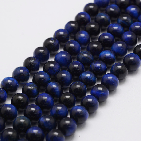 

PandaHall Natural Tiger Eye Bead Strands, Round, Dyed & Heated, Dark Blue, 4mm, Hole: 0.6mm, about 88~93pcs/strand, 15.5 inch Tiger Eye...