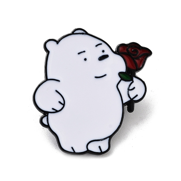 

PandaHall Black Alloy Brooches, Enamel Pins, Bear, 27x24x1.4mm Alloy+Enamel Bear