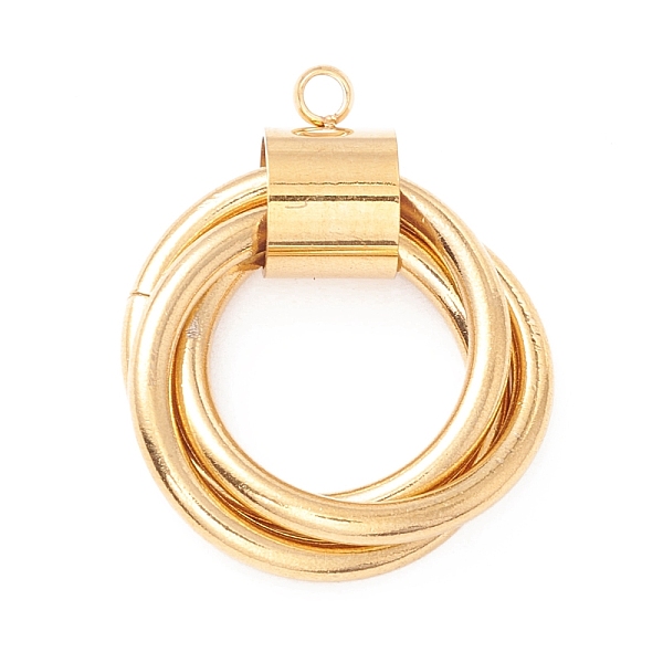 

PandaHall Vacuum Plating 304 Stainless Steel Pendants, Tricyclic, Golden, 23x20x7mm, Hole: 1.8mm 304 Stainless Steel Others