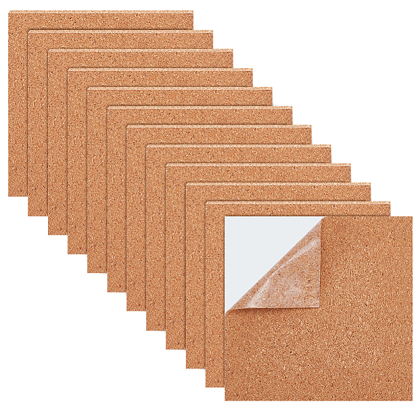 

PandaHall BENECREAT 30pcs 4 x 4 Inch Square Self-Adhesive Cork Sheets, Reusable Cork Backing Sheets for Wall Decoration, Party and DIY..., Brown
