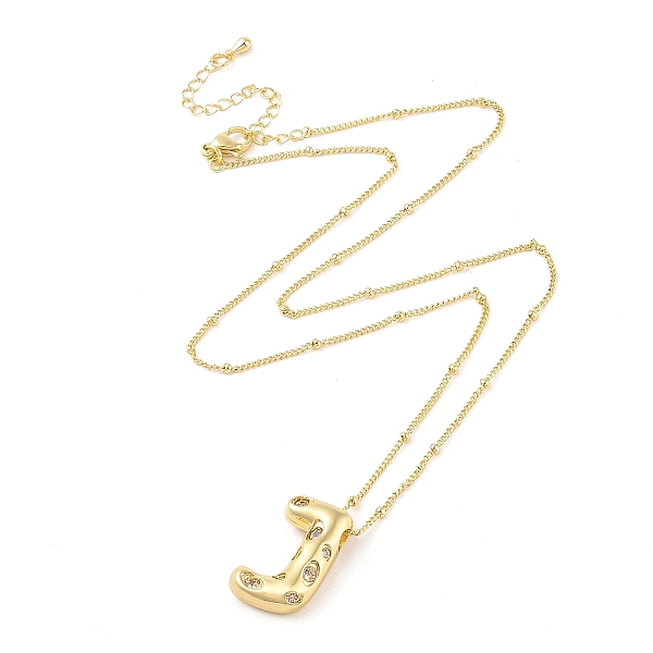 

PandaHall Brass Micro Pave Clear Cubic Zirconia Pendant Necklaces, Letter J, 17.72 inch(450mm), Letter J: 22x14mm Cubic Zirconia Letter J...