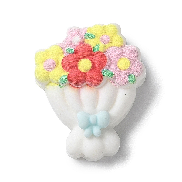 

PandaHall Opaque Resin Cabochons, Cartoon Cabochons for Jewelry Making, Flower, 25x21x8.5mm Resin Flower