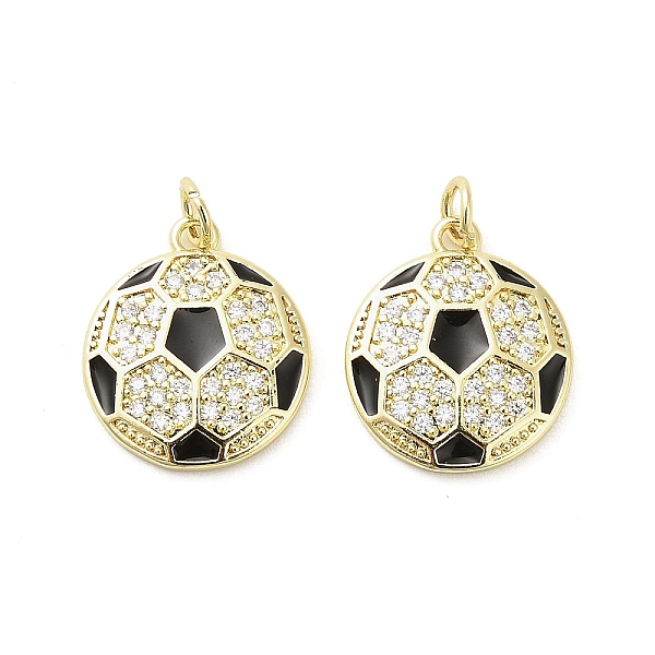 Brass Micro Pave Cubic Zirconia Pendants