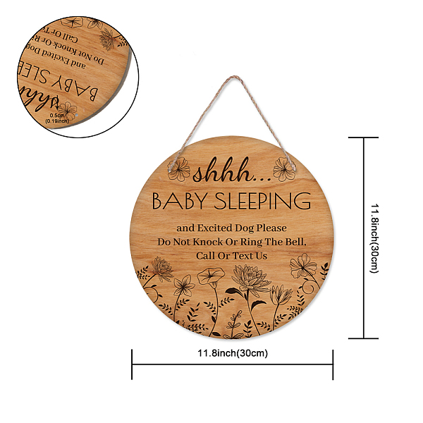 

PandaHall Wooden Hanging Plate, Decoration Accessories, Flat Round with Word, Camel, 300x5mm Wood Word Brown