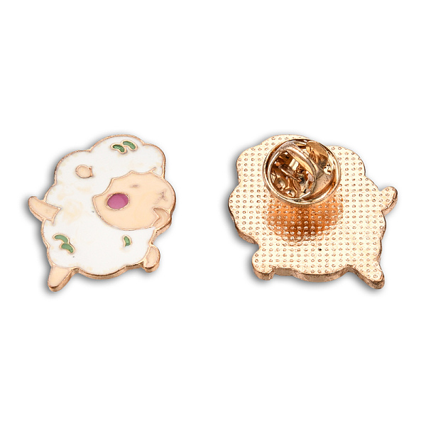 

PandaHall Sheep Shape Enamel Pin, Light Gold Plated Alloy Animal Badge for Backpack Clothes, Nickel Free & Lead Free, Wheat, 26x25mm..., Orange