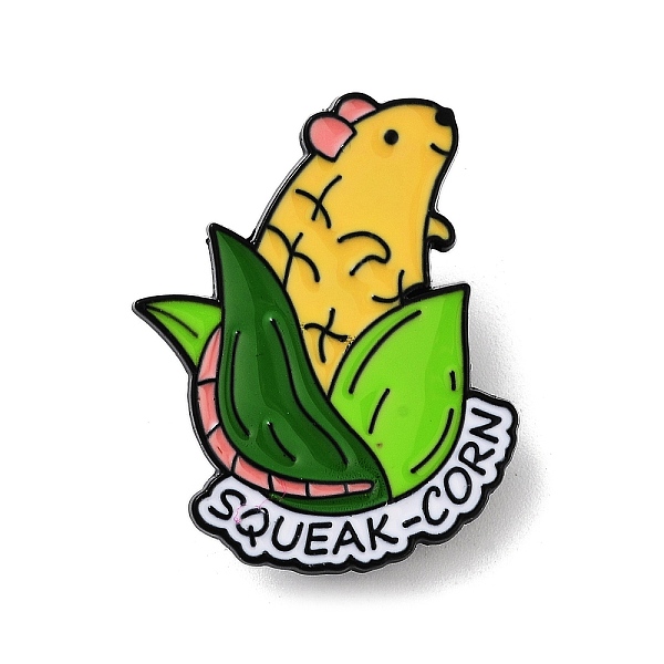 

PandaHall Plant Black Alloy Brooches, Enamel pins , Corn, 31x26x1.5mm Alloy+Enamel Corn Yellow