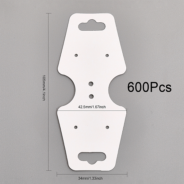 CHGCRAFT 600Pcs Necklace Display Cards Folding Blank Paper Jewelry Display Cards For Necklace And Bracelet