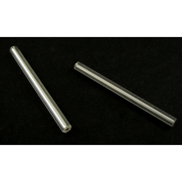 

PandaHall Glass Bugle Beads, Silver, 31~34x3mm, Hole: 1mm, about 155pcs/50g Glass Silver
