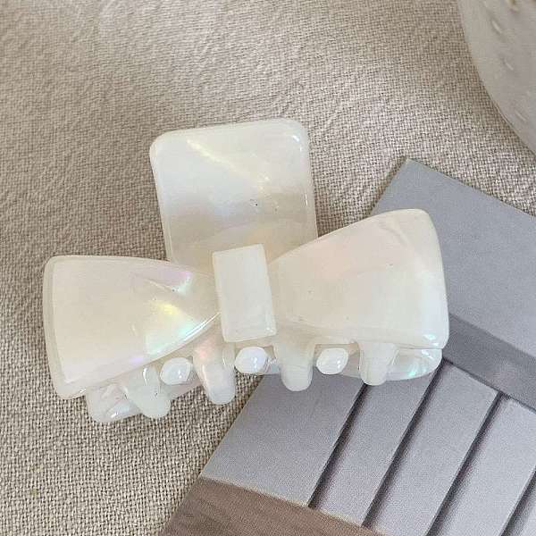 

PandaHall Cellulose Acetate(Resin) Claw Clip, White, 23x40mm Cellulose Acetate White