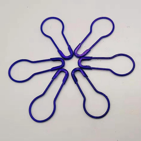 

PandaHall Iron Safety Pins, Calabash/Gourd Pin, Bulb Pin, Sewing Tool, Dark Slate Blue, 22x10x1.5mm, about 1000pcs/bag Iron