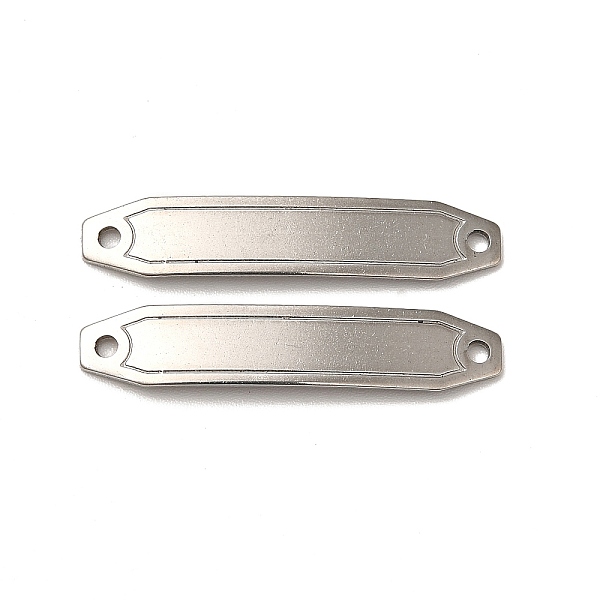 

PandaHall 201 Stainless Steel Connector Charms, Curved Hexagon Links, Stainless Steel Color, 30x6x0.8mm, Hole: 1.4mm 201 Stainless Steel...