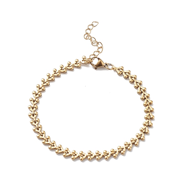 

PandaHall Ion Plating(IP) 304 Stainless Steel Cobs Chain Bracelets for Men Women, Golden, 7-3/8 inch(18.6cm) 304 Stainless Steel