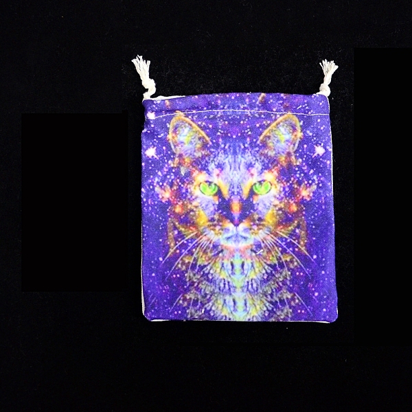 

PandaHall Tarot Card Storage Bag, Cloth Drawstring Bags, for Witchcraft Wiccan Altar Supplies, Rectangle, Cat Shape, 160~165x135mm Cloth Cat...