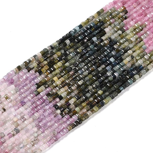 Gradient Color Natural Tourmaline Beads Strands